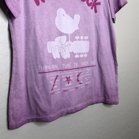 The Vinyl Icons Woodstock Ticket T-Shirt Cotton - Picture 3 of 8